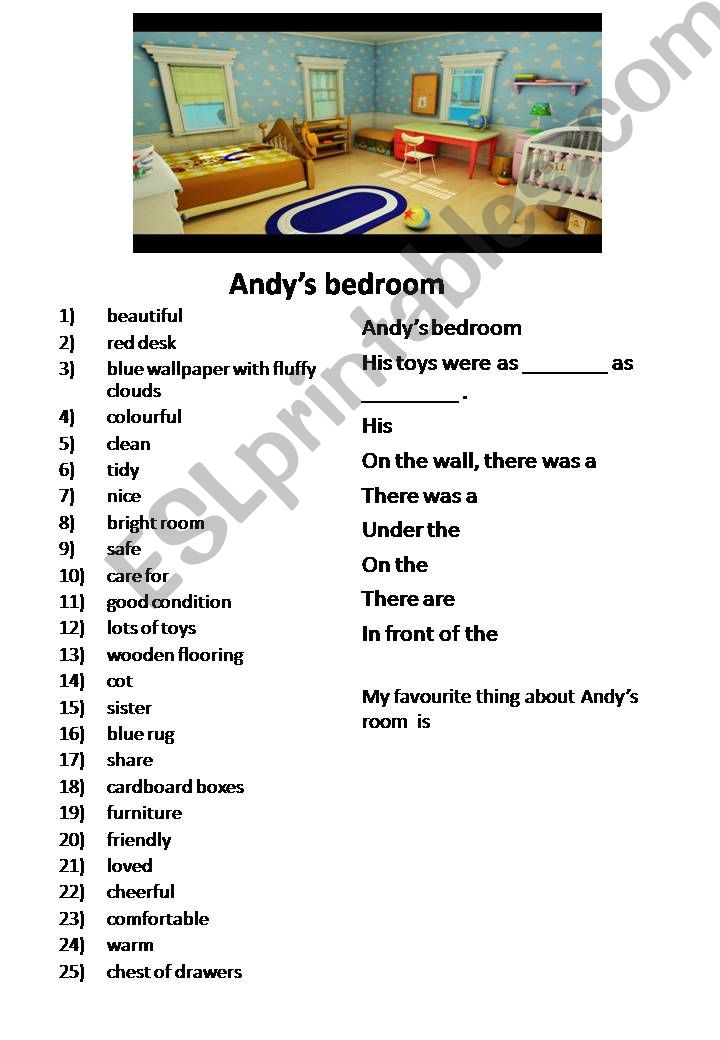 Andys bedroom powerpoint