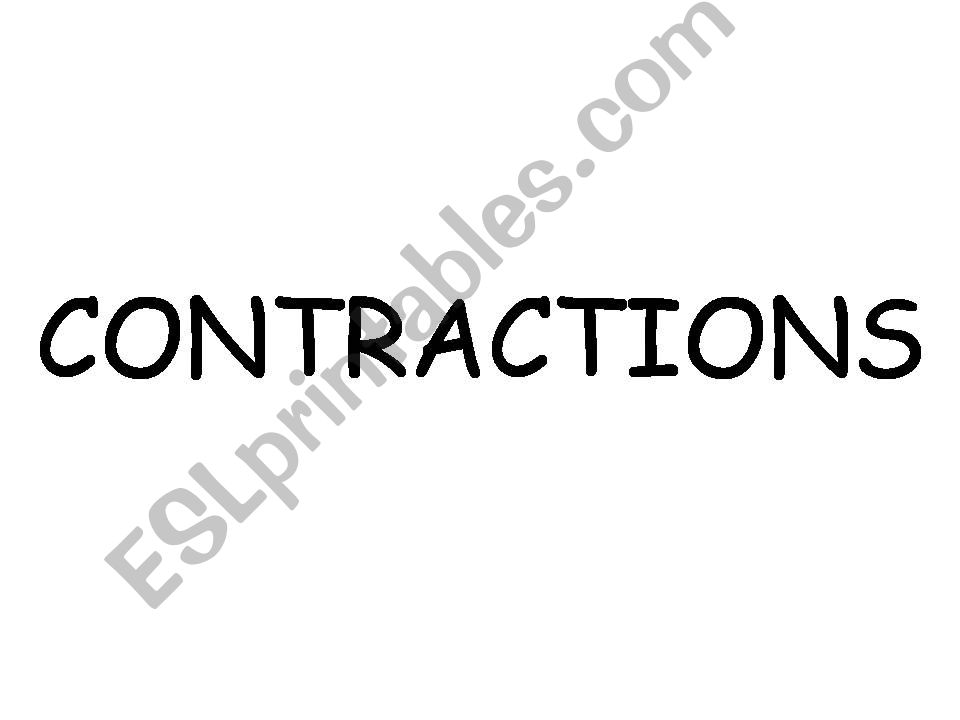 Contractions powerpoint