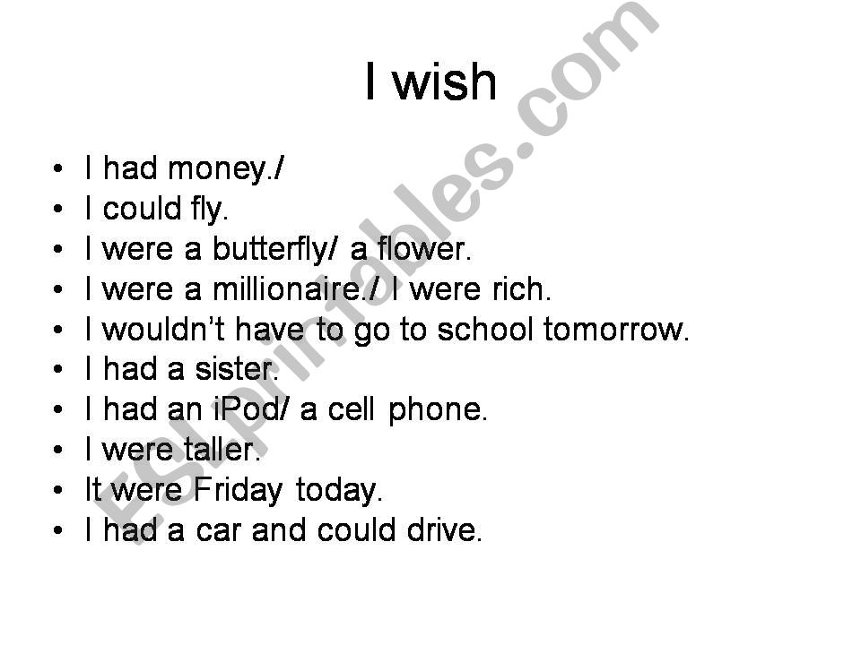 I wish... powerpoint