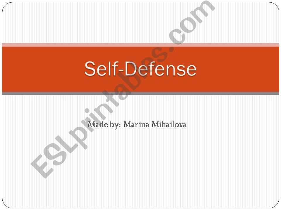 Self-defense powerpoint