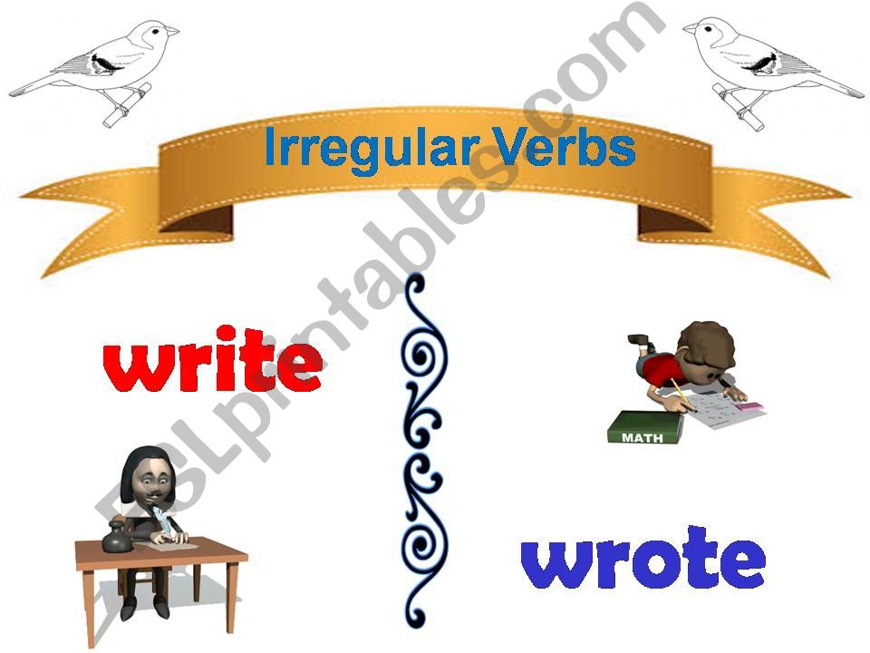 IRREGULAR VERBS IN The Simple Past Tense  #  1