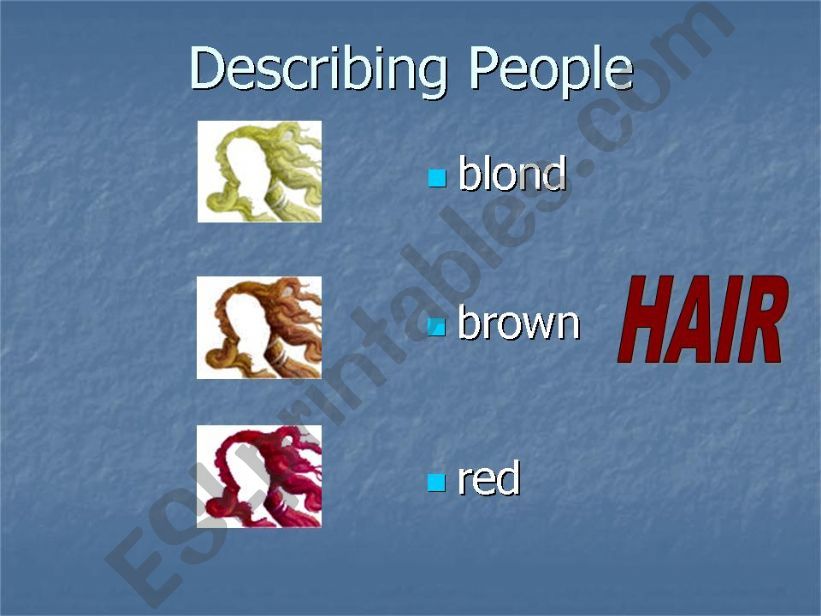 Describing People 2 powerpoint