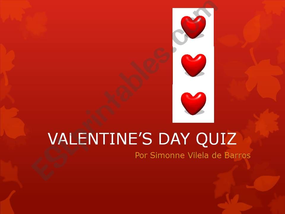 Valentines day quiz powerpoint