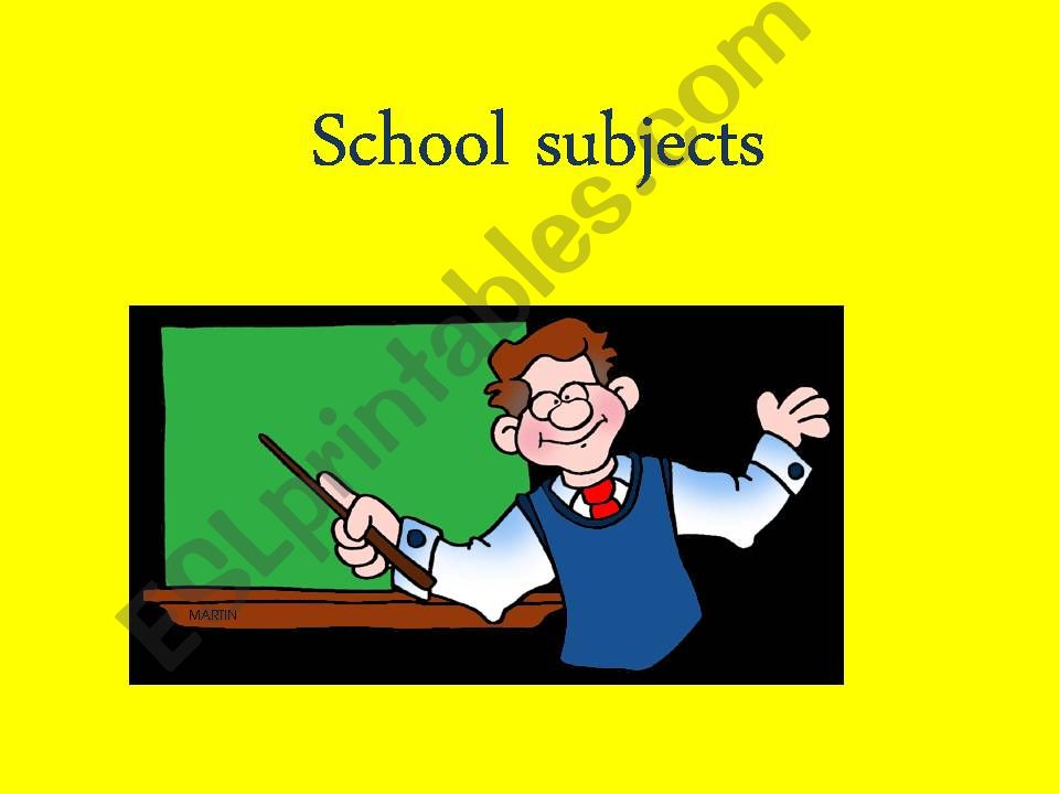 school subjects powerpoint