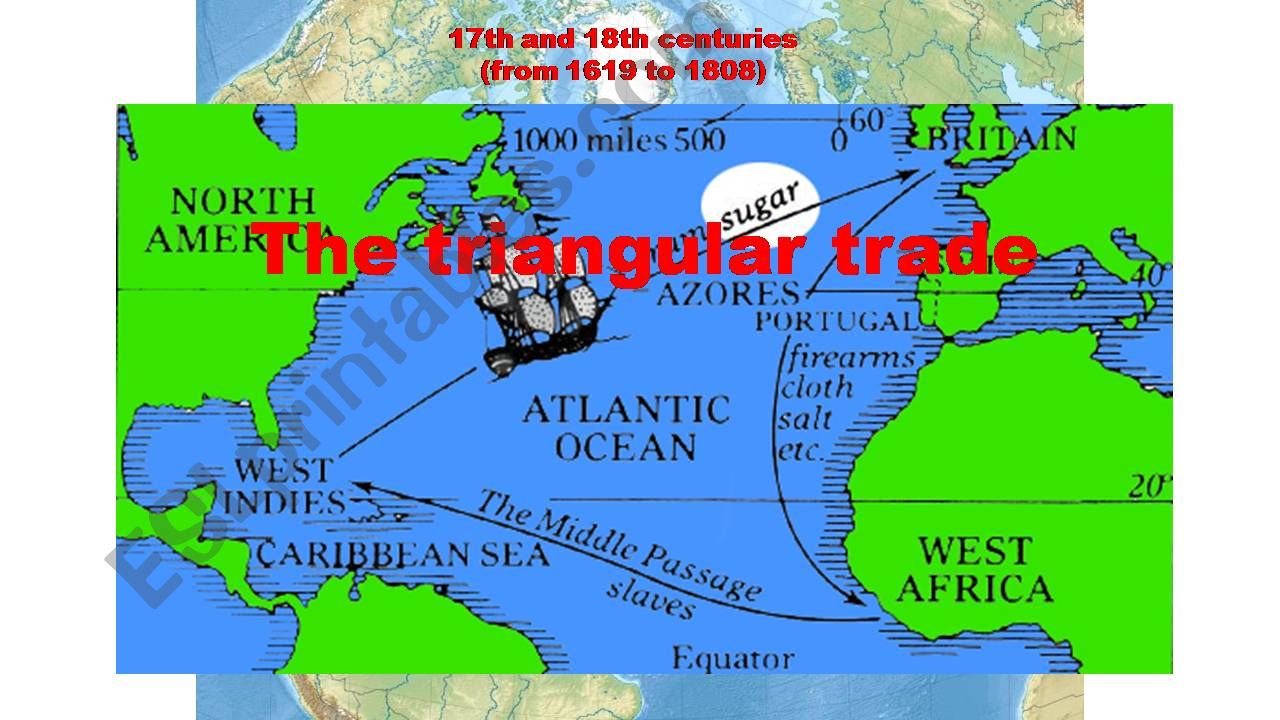 printable triangle slave trade