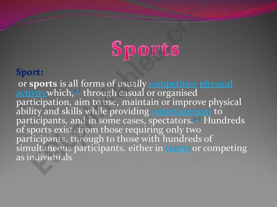 Sports powerpoint