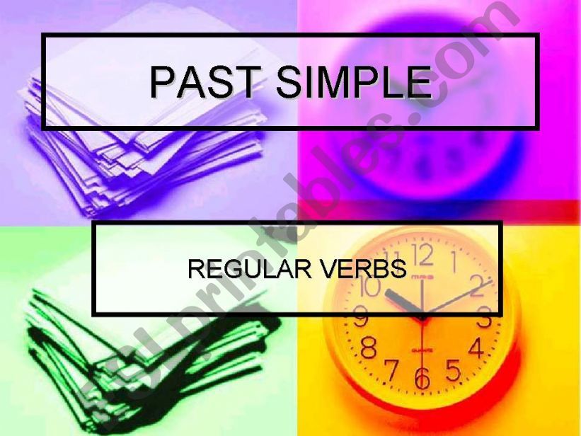 Past Simple - regular verbs powerpoint