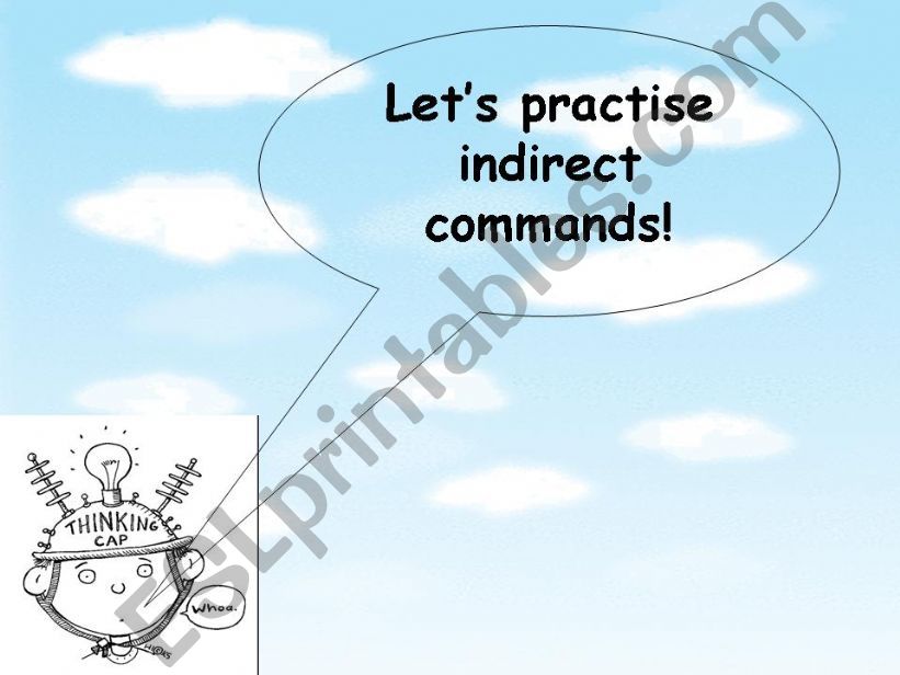 REPORTED SPEECH ( commands ) powerpoint