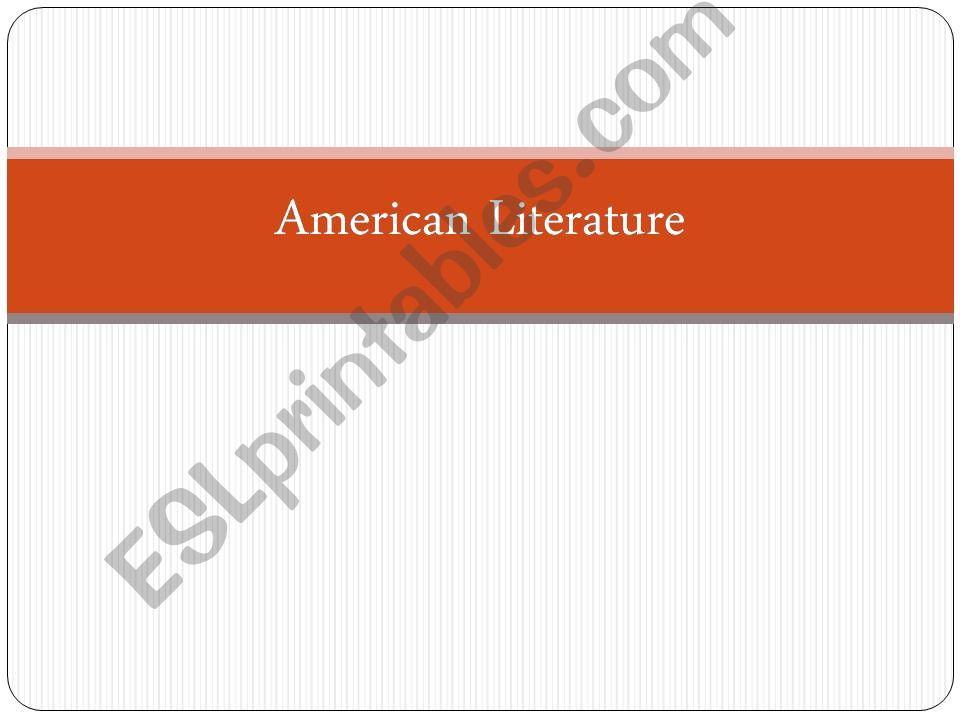 American Literature powerpoint