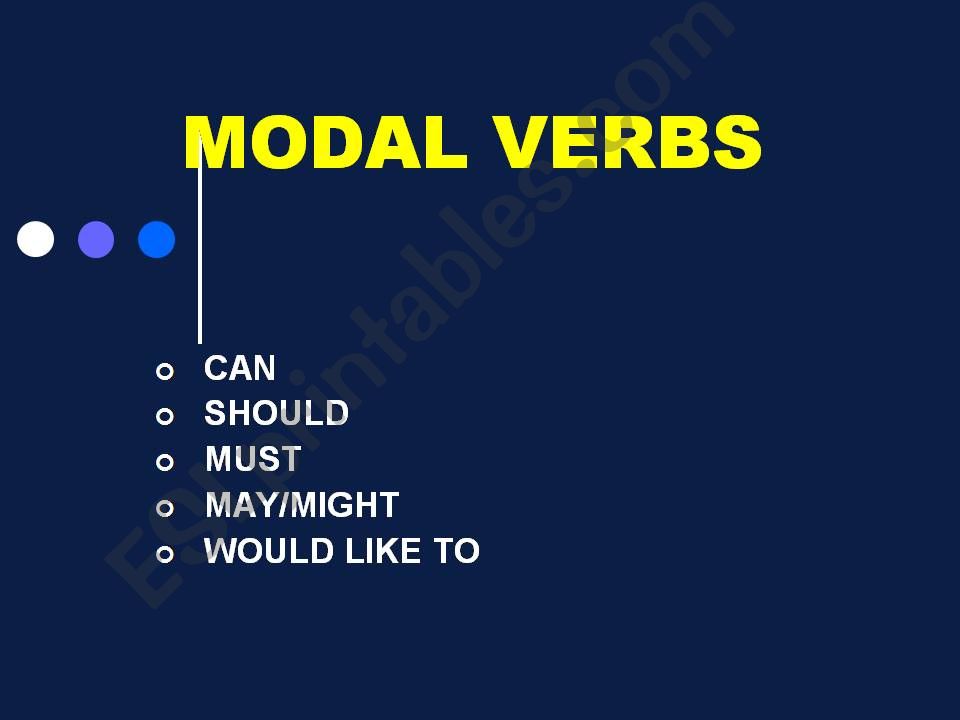 Modal Verbs powerpoint