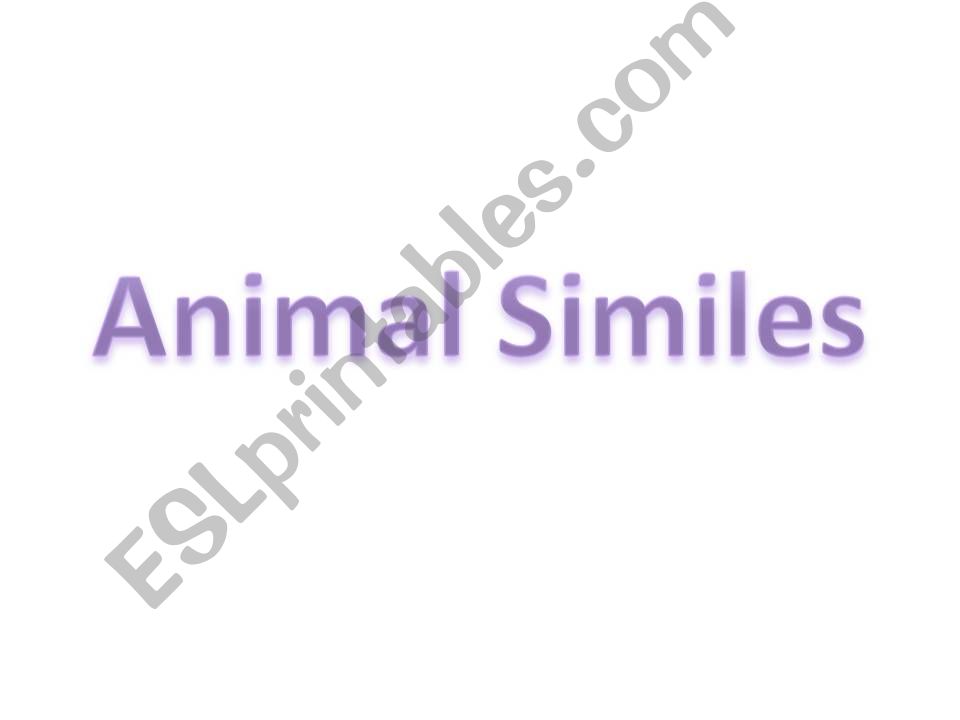 Animal Similes powerpoint