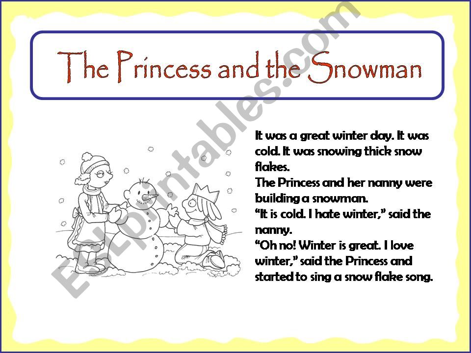 The Princess and the Snowman - A Winter Story