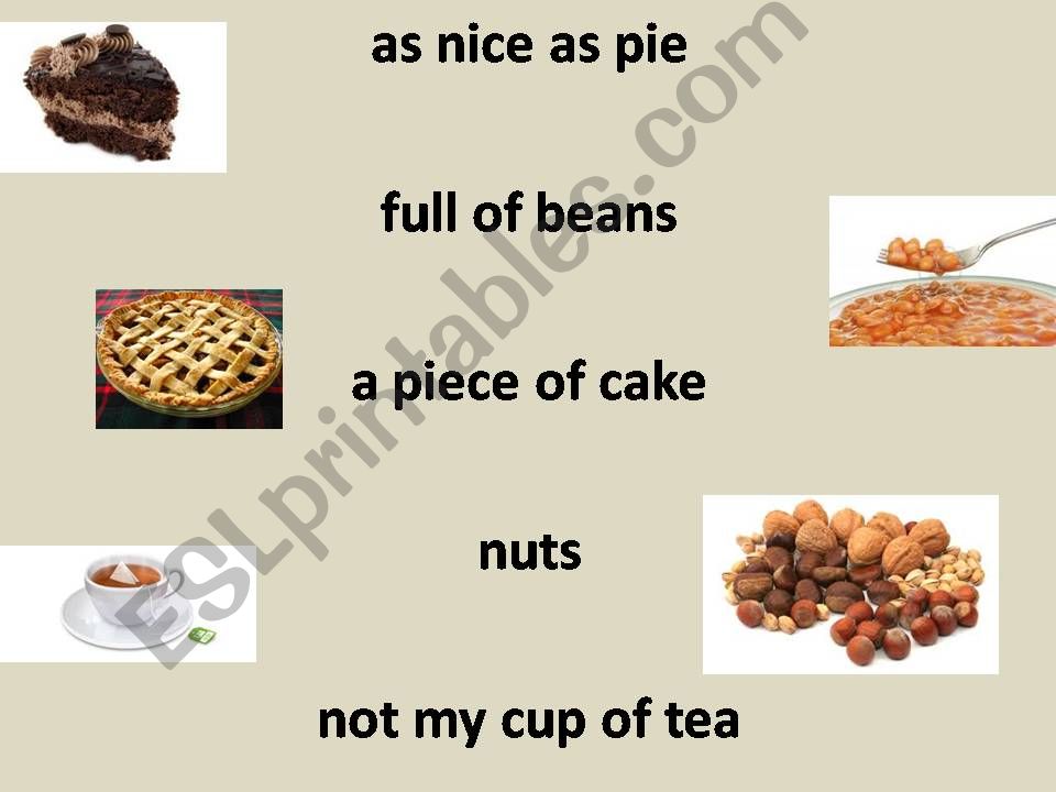 Food sayings powerpoint