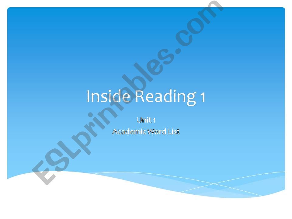Inside Reading 1-unit 1 vocabulary