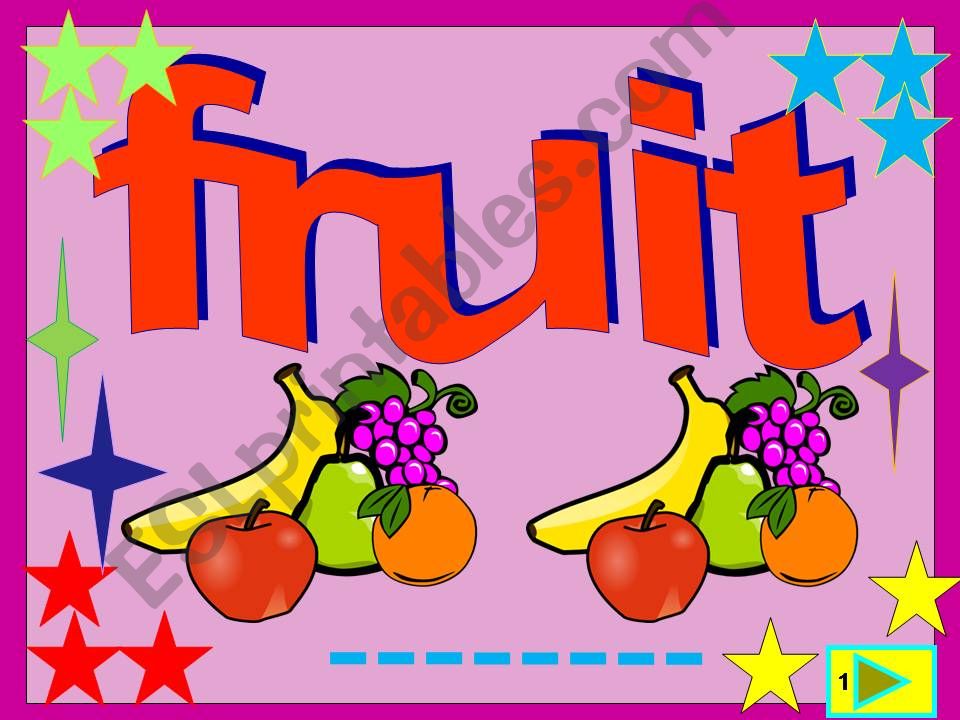 Fruit: multiple choice activity
