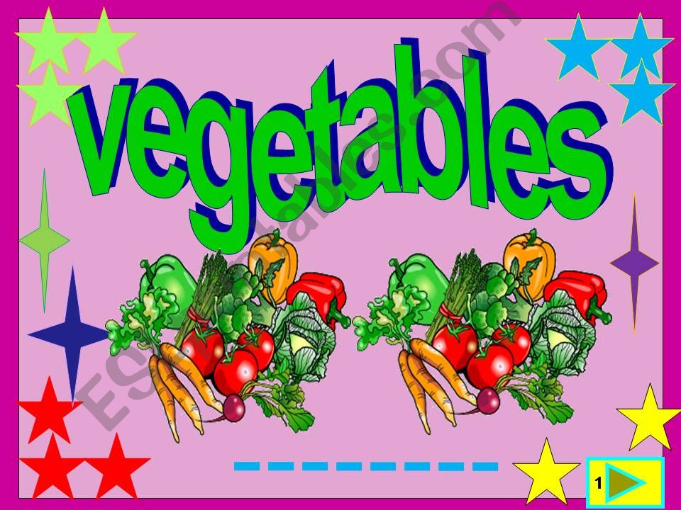 Vegetables: multiple choice activity