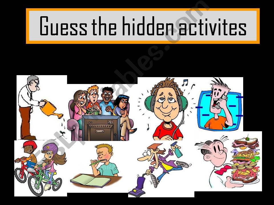 Guess the hidden activities powerpoint