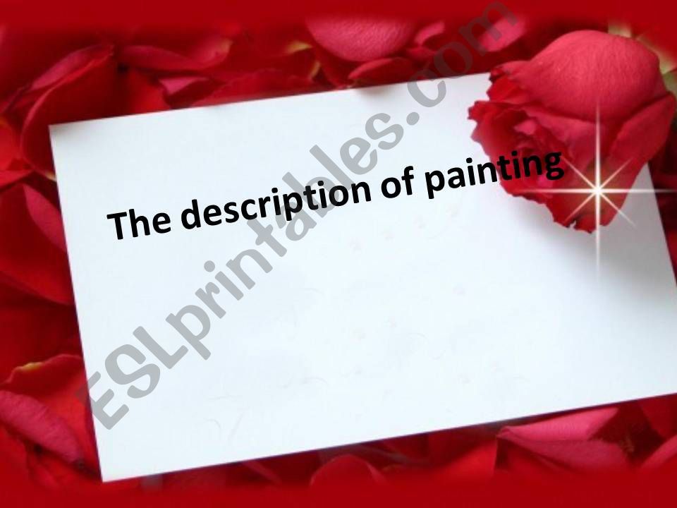 The description of painting powerpoint
