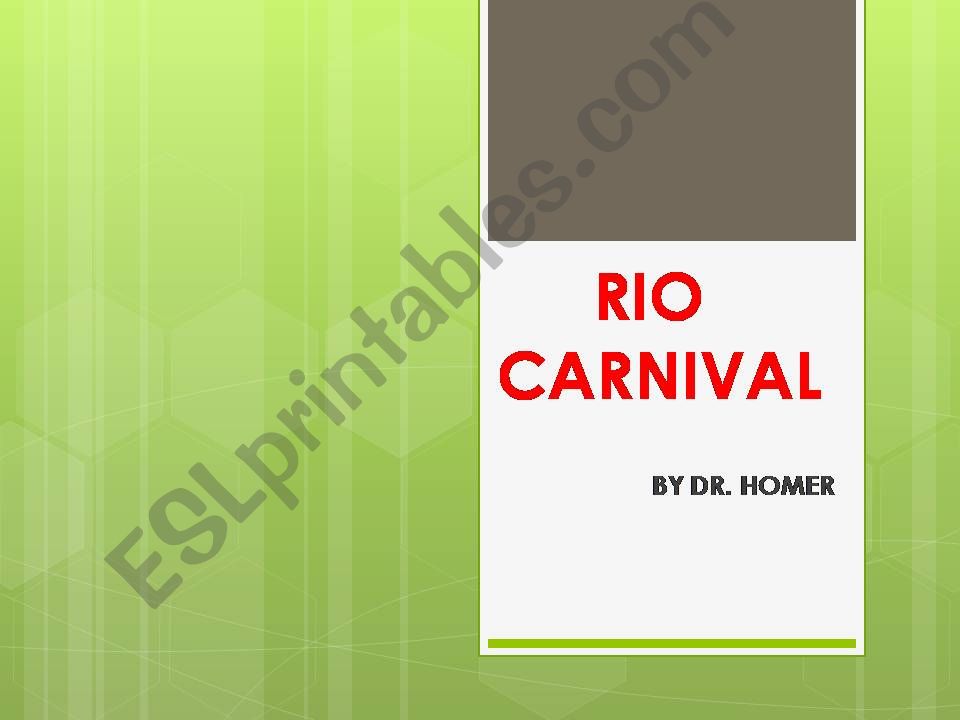 RIO CARNIVAL powerpoint