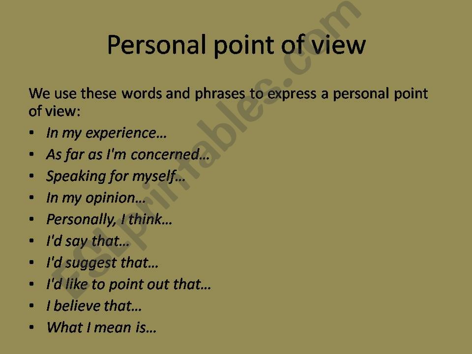 Expressing opinion powerpoint