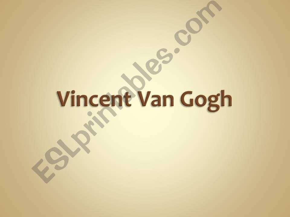 Vincent Van Gogh Vocabulary for Starry Night