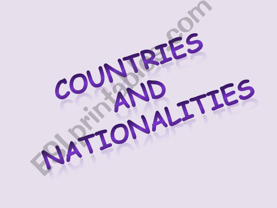 countries and nationalities powerpoint