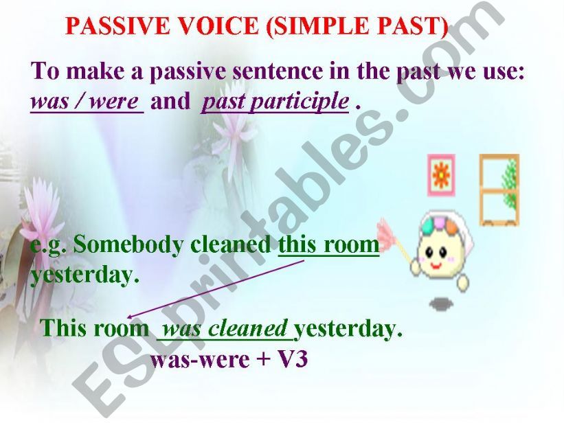 PASSIVE VOICE: PAST SIMPLE powerpoint