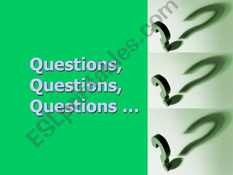 Forming Questions powerpoint