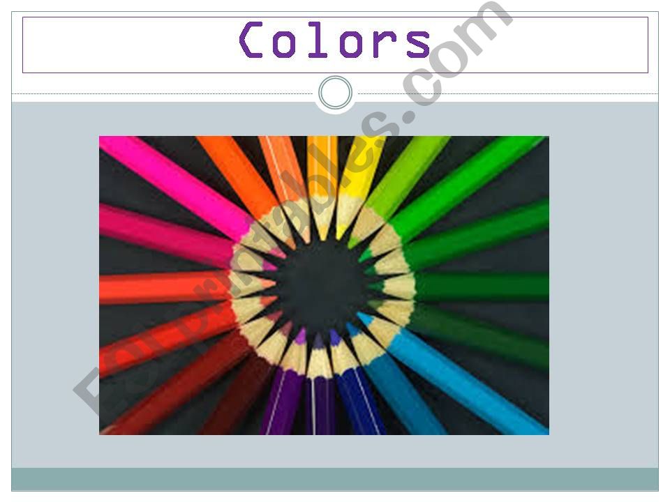 Colours presentation powerpoint