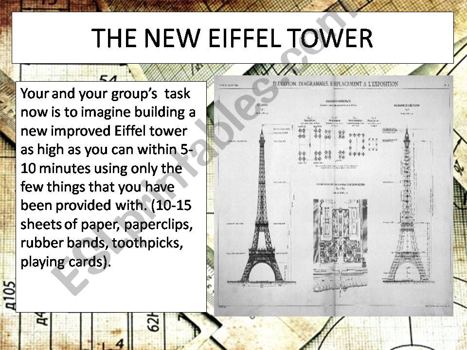 THE NEW EIFFEL TOWER - CREATIVITY ACTIVITY