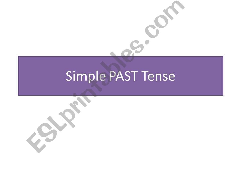 Simple Past Tense powerpoint