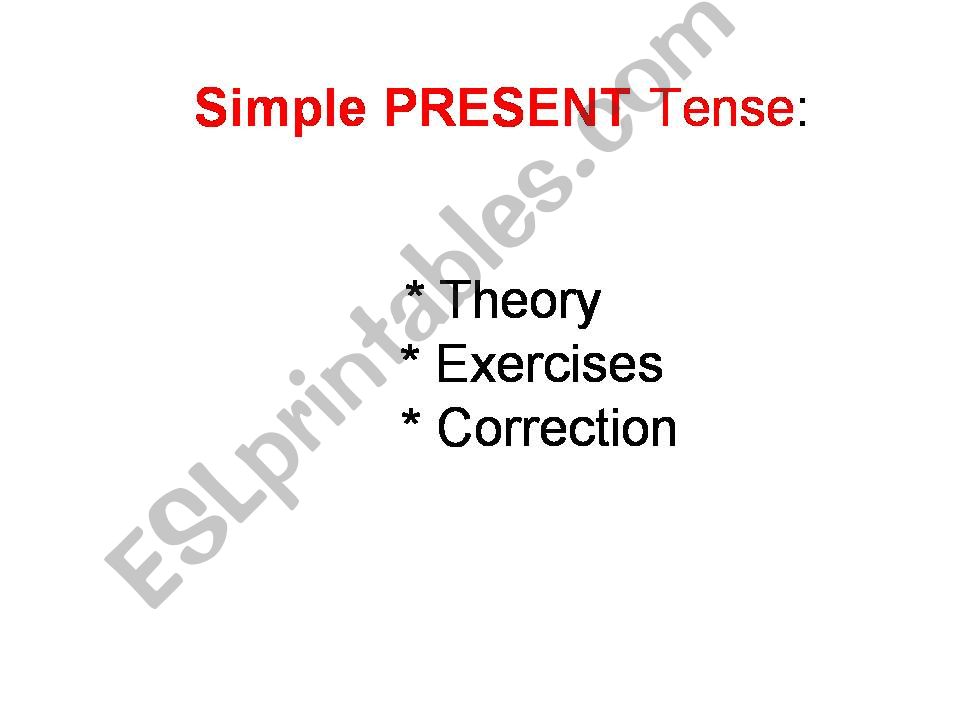 Simple Present Tense powerpoint