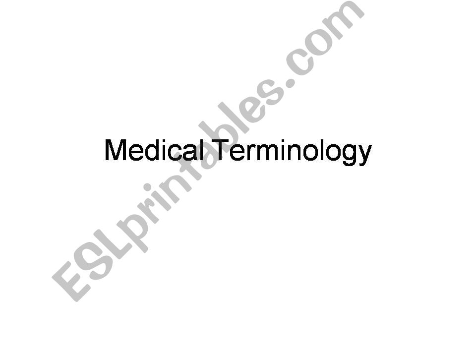 Medical Terminology powerpoint