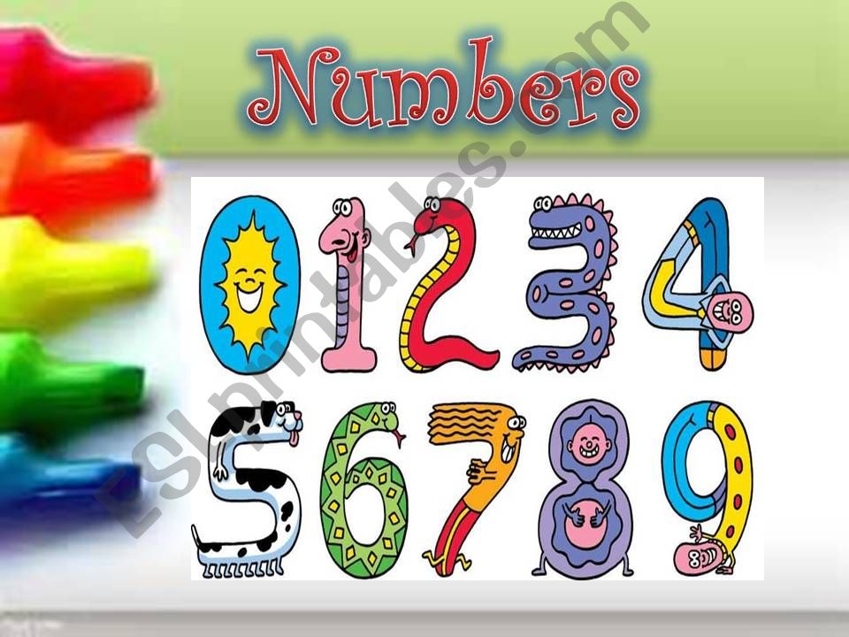Numbers 1 for Kindergarten powerpoint