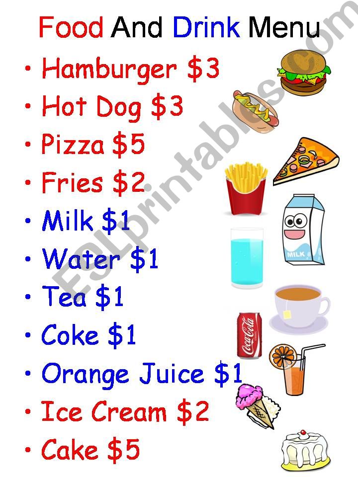 Fast Food Menu powerpoint