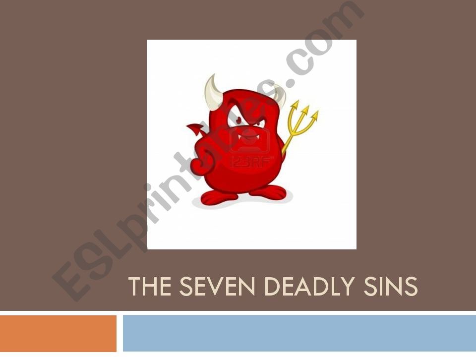 THE SEVEN DEADLY SINS powerpoint