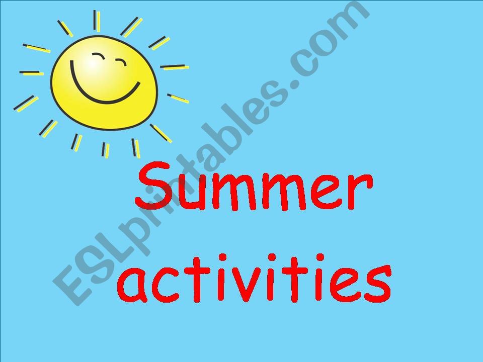 Summer Activities powerpoint