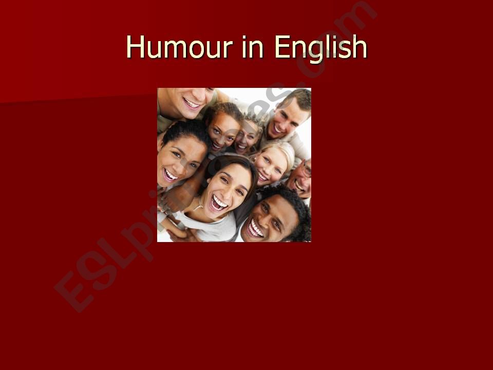 Humour in English powerpoint