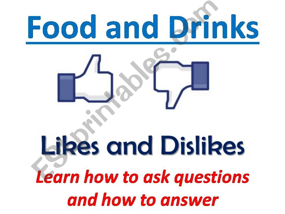 Food Likes and Dislikes Lesson Third Person Singular