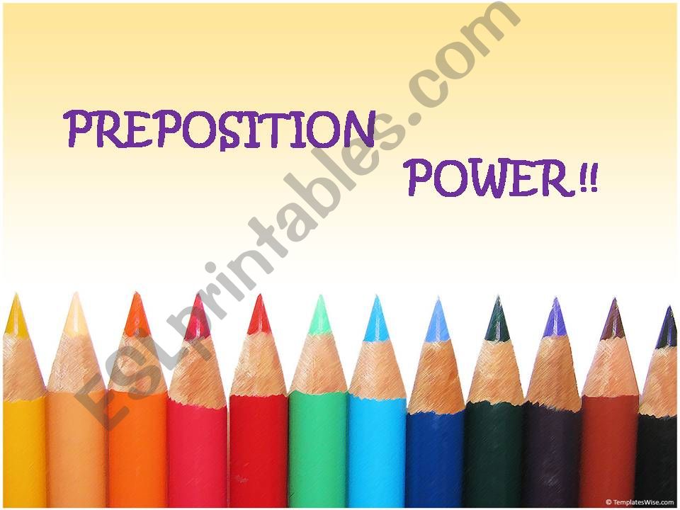 Prepositions of places powerpoint