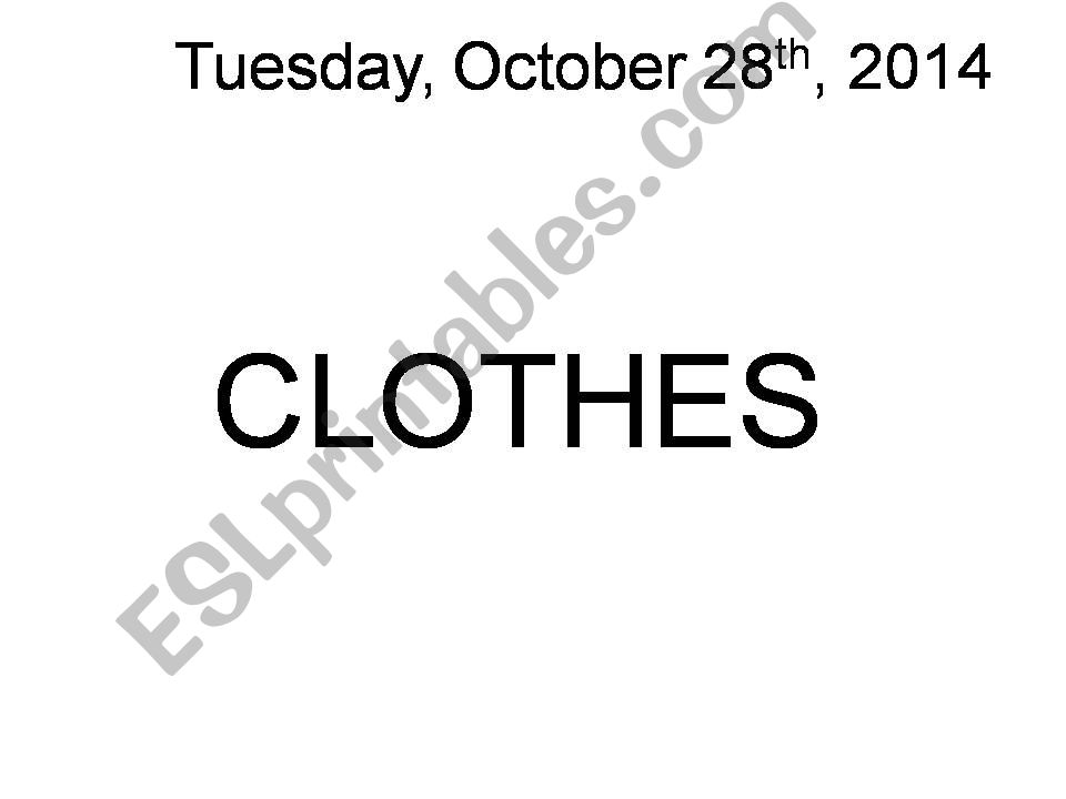 clothes powerpoint