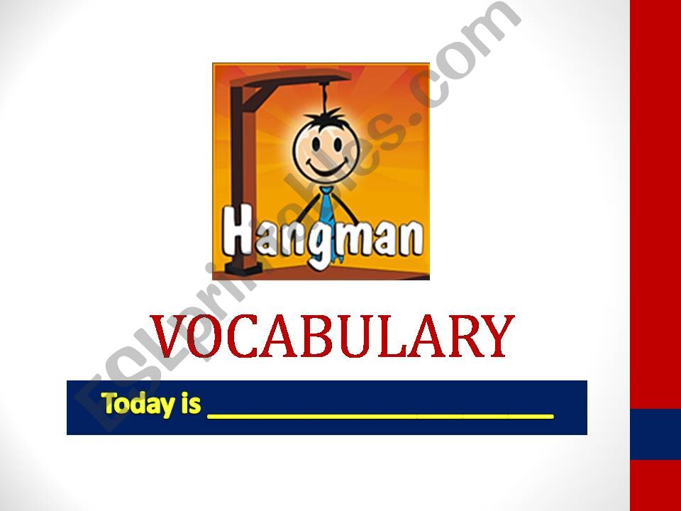 Hangman game vocabulary powerpoint