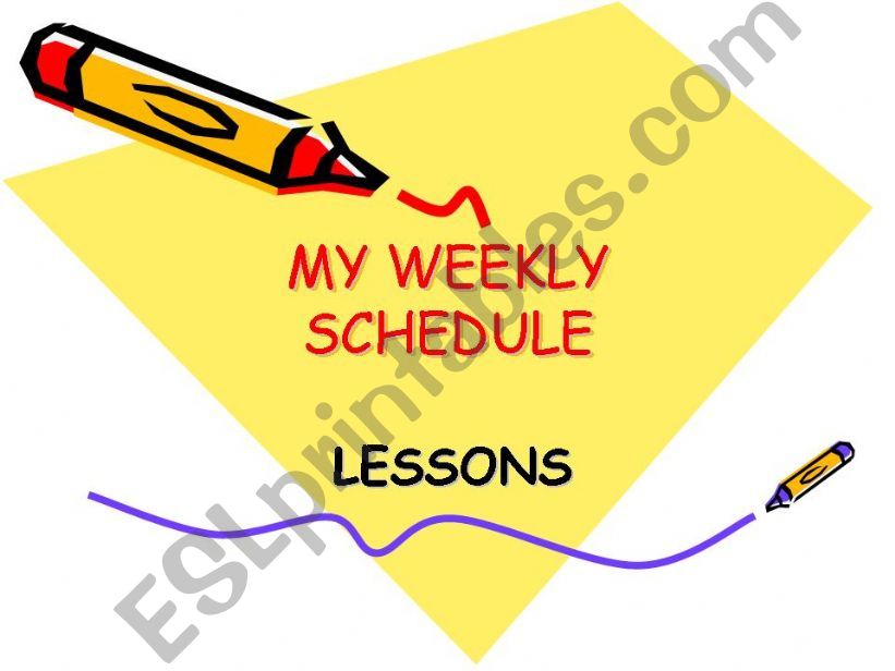 my weekly schedule powerpoint