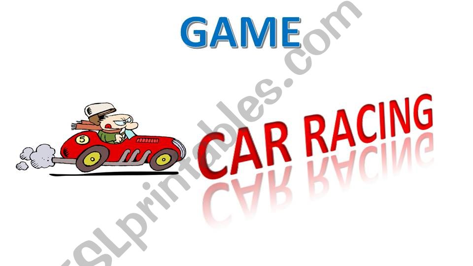 Present continuous - Game - Car racing