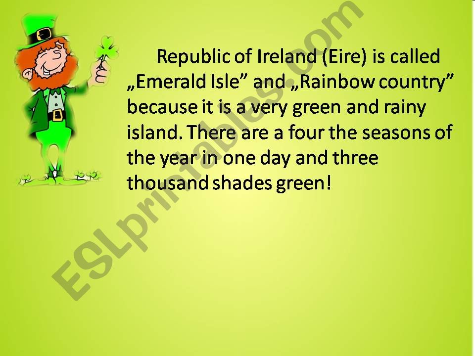 Ireland-The Emerald Island powerpoint