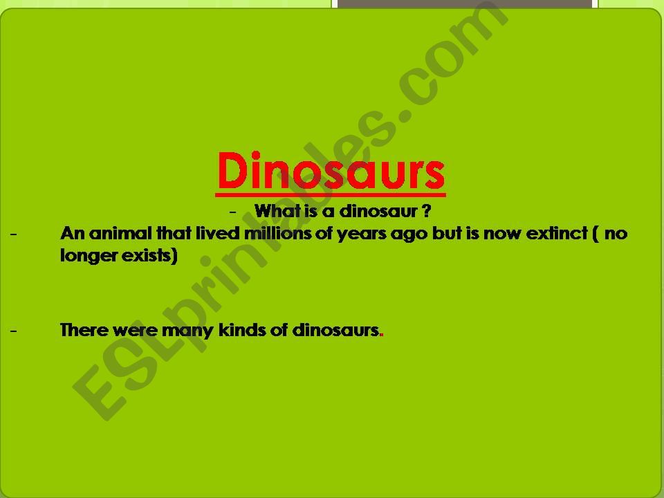 dinosaurs powerpoint