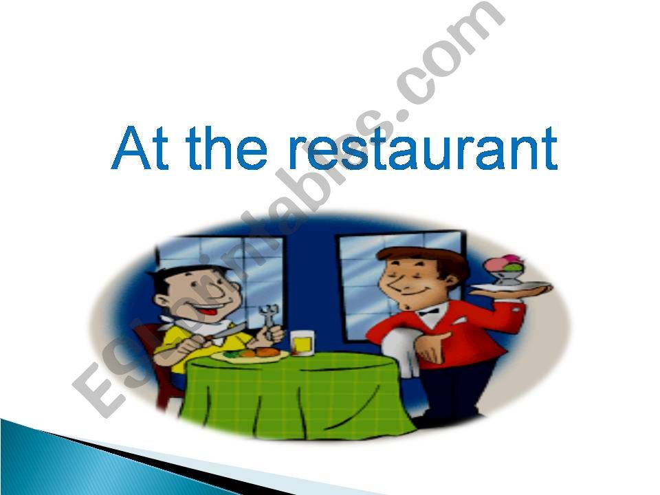 At the restaurant Grammar powerpoint