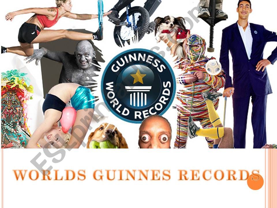 ESL English PowerPoints Guinness World Records