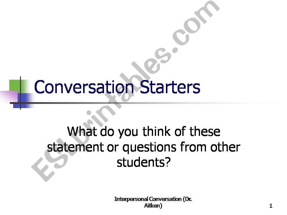 weekend conversation powerpoint