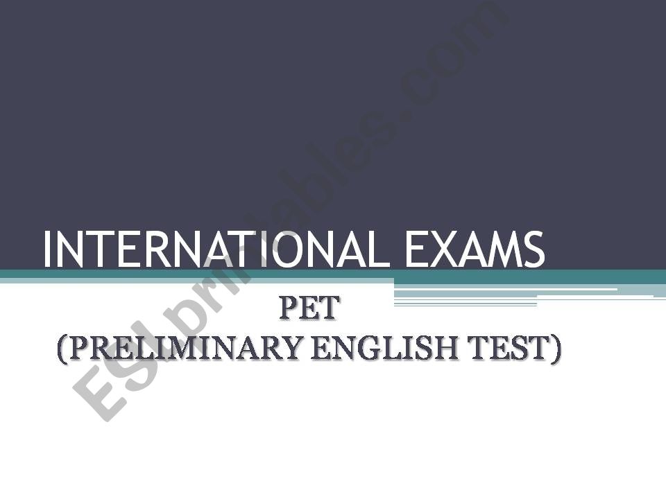 Preliminary English Test (PET)